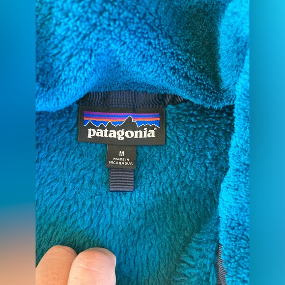 Peacock blue Patagonia re-tool pullover jacket size M EUC - Picture 5 of 9